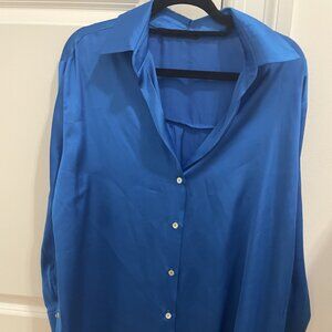 Silk Blue Blouse